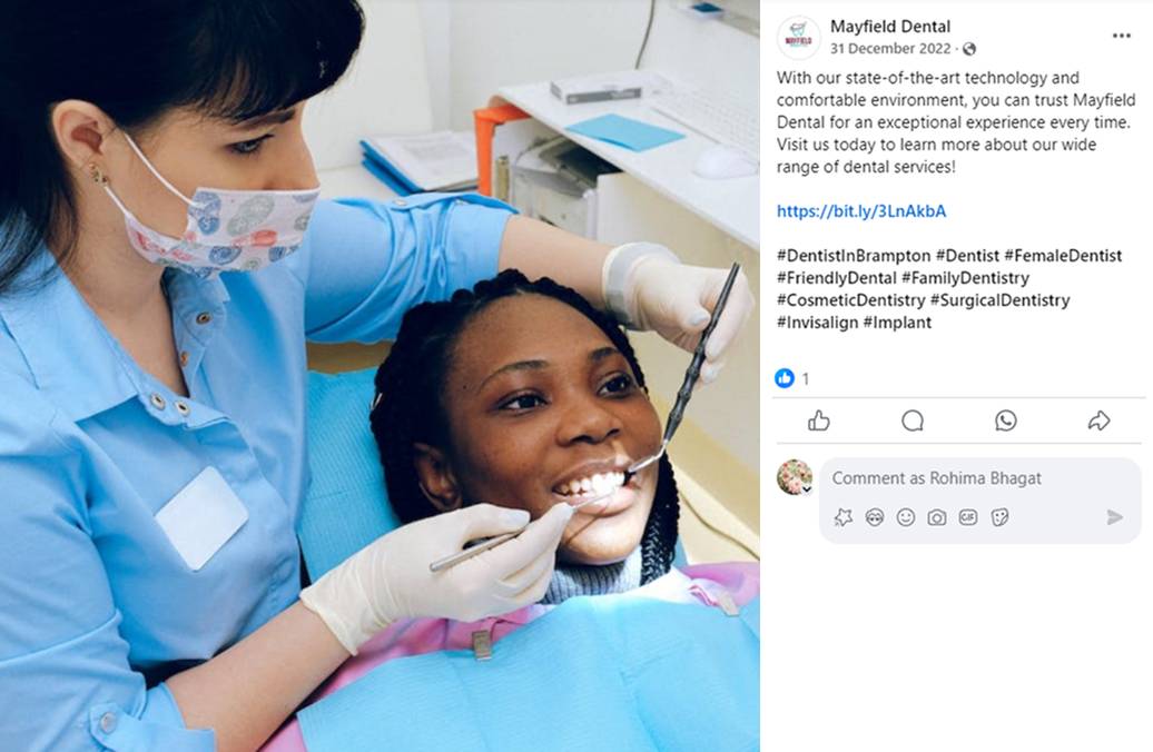 Social Media for Mayfield Dental