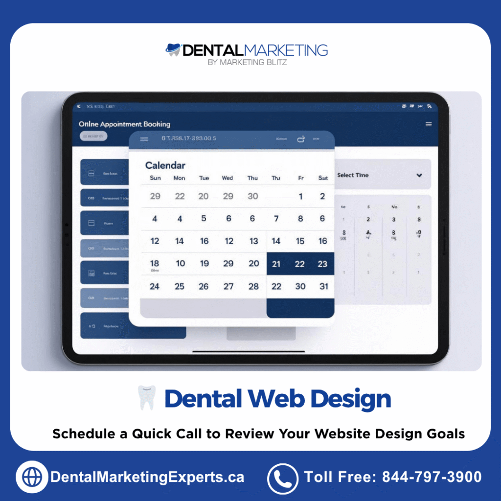 dental web design appointment booking form