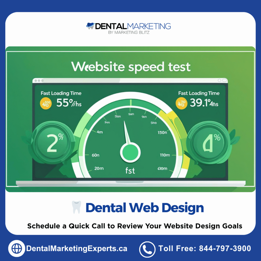 dental web design - website speed test