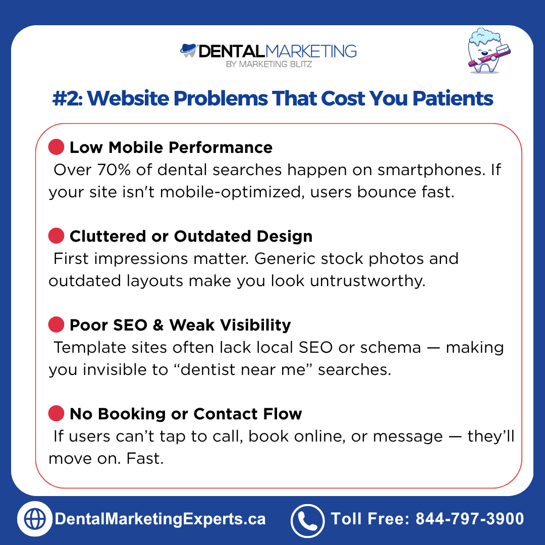 Website problems that cost you patients