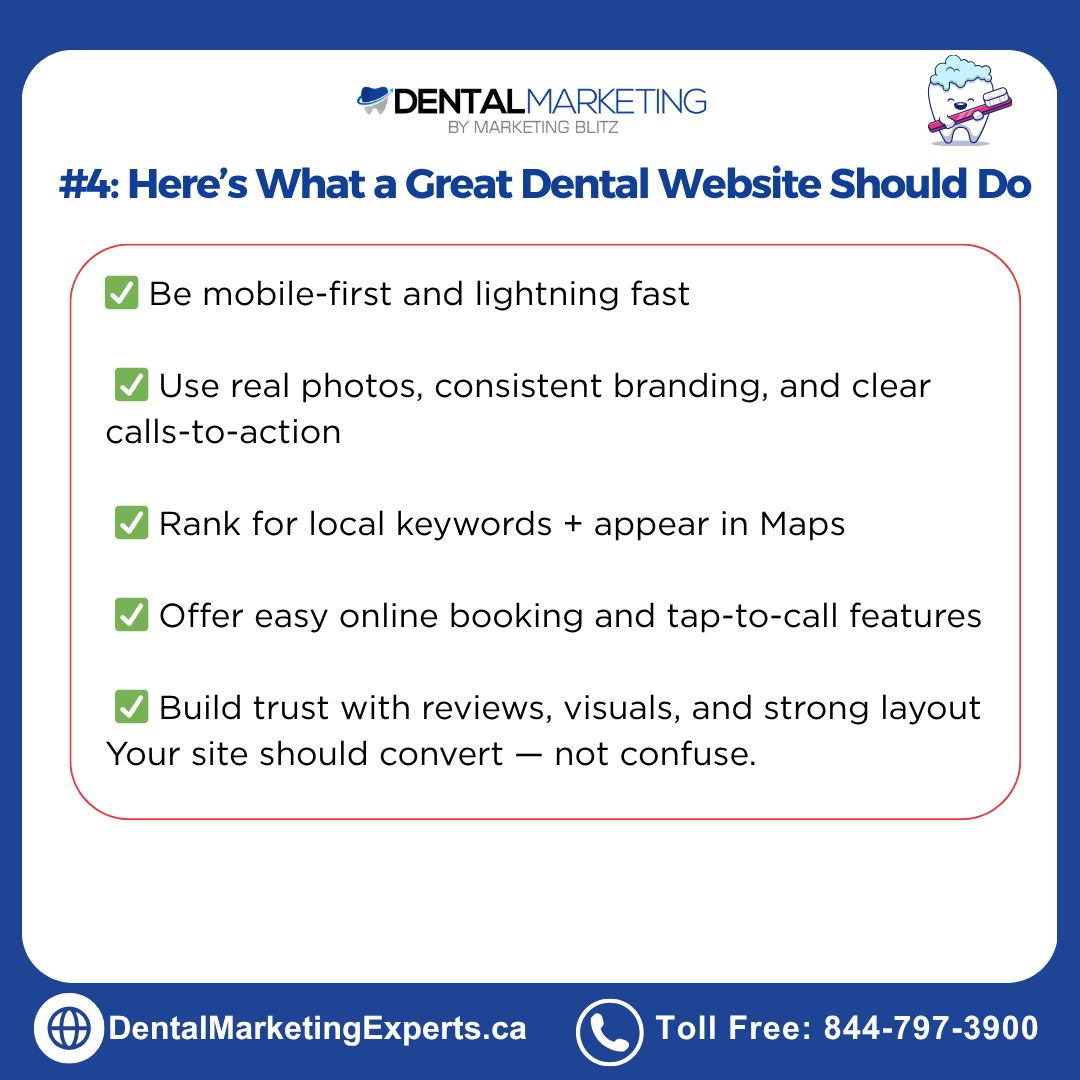 What a great dental website should do