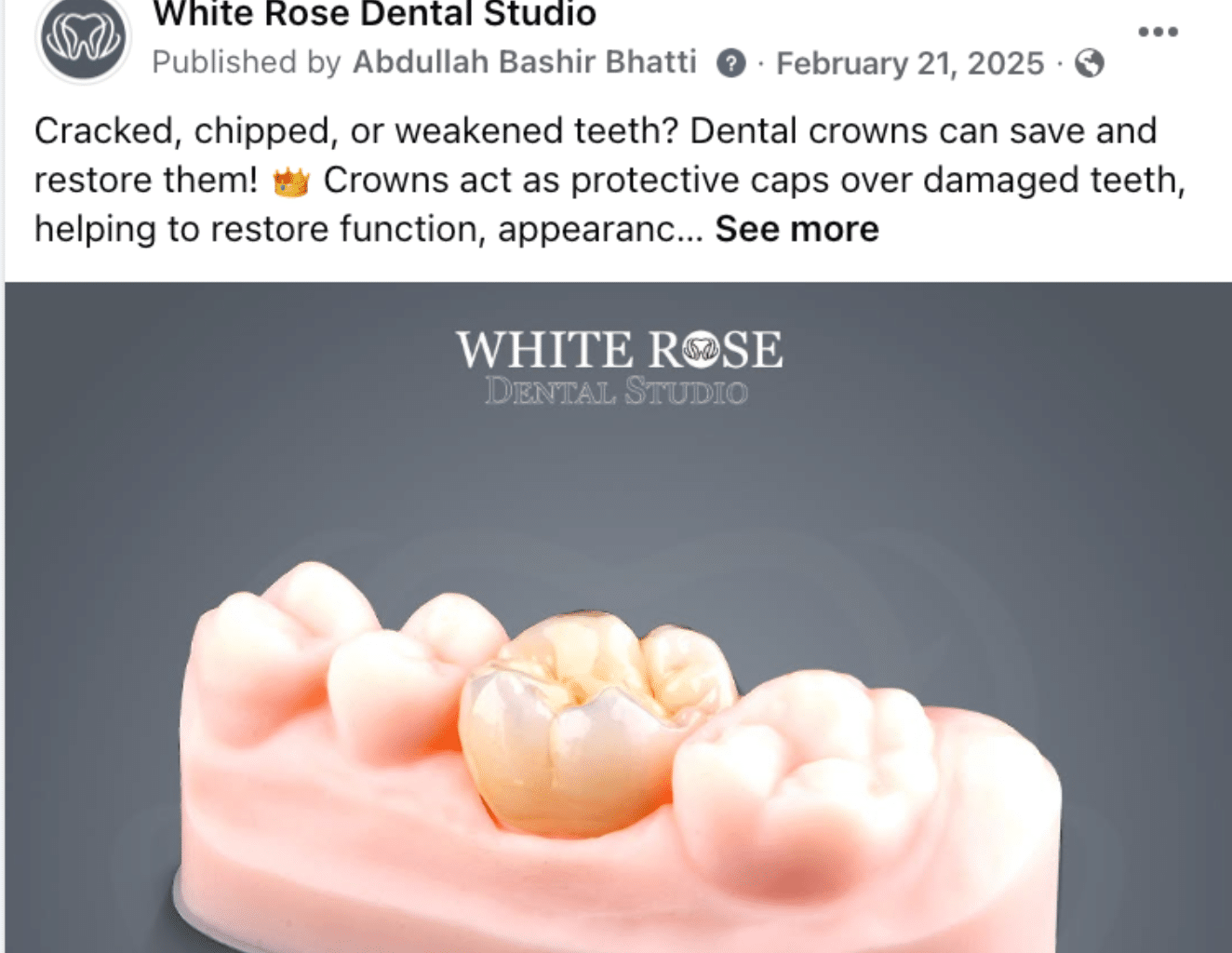 CASE STUDY white rose dental social media 1