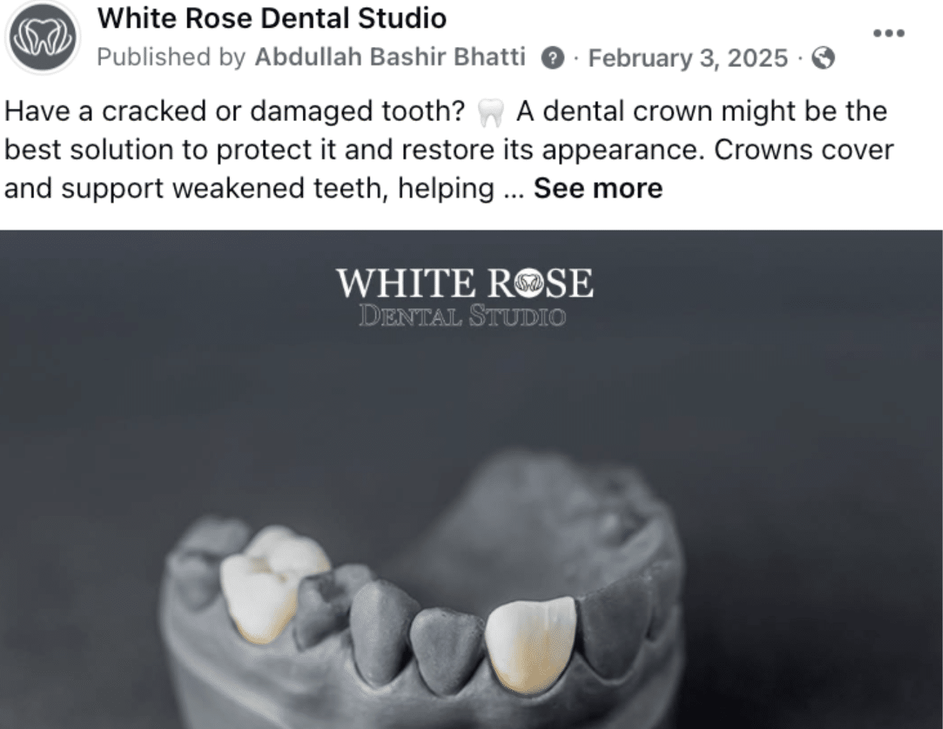 CASE STUDY white rose dental social media 4