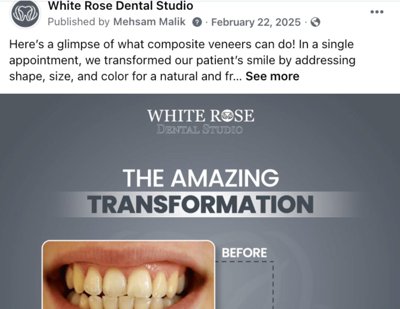 CASE STUDY white rose dental social media 5
