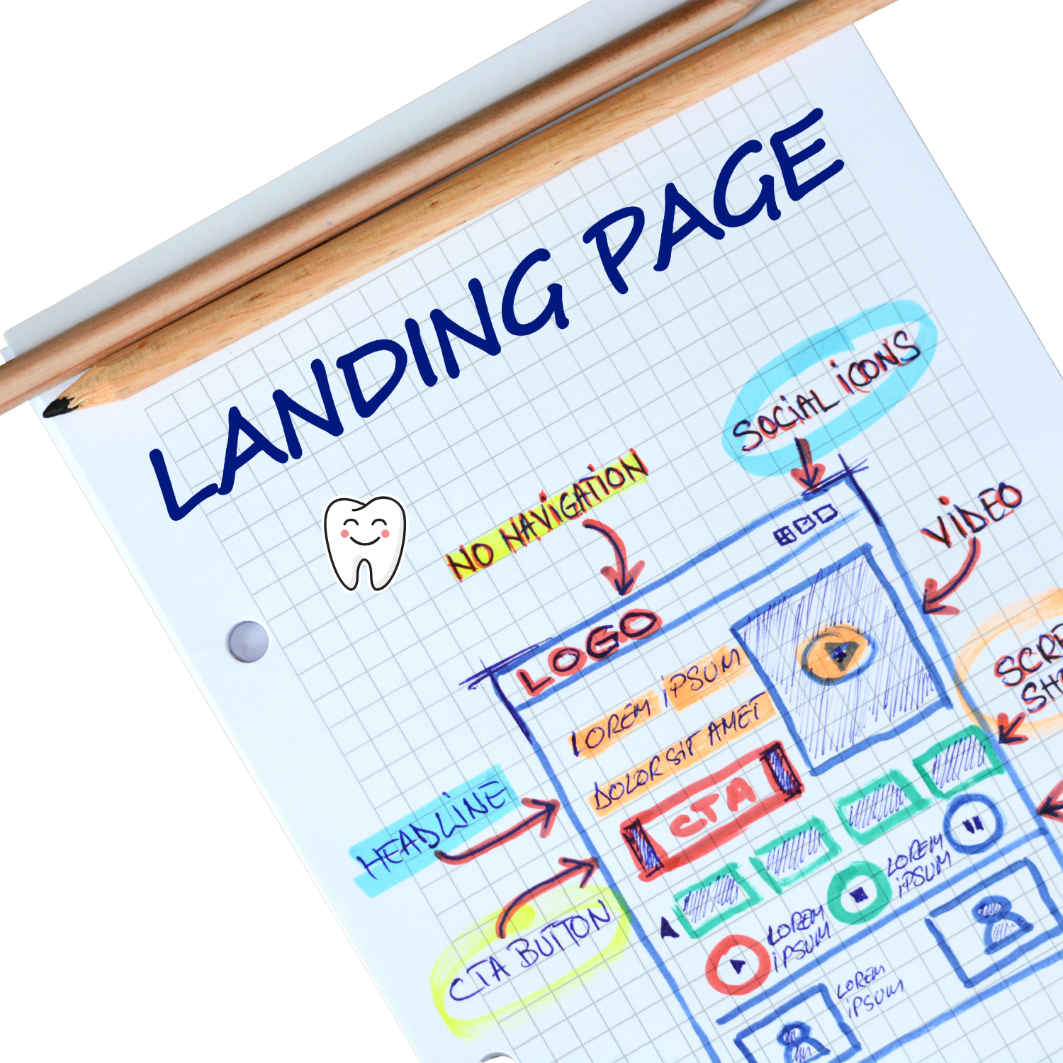 dental landing page design and development